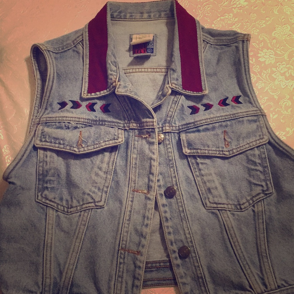 Women’s native denim vest